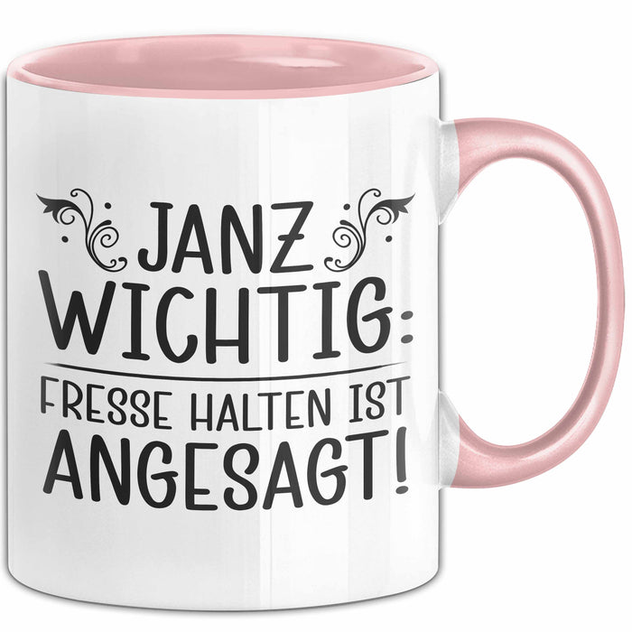 Kollege Tasse Geschenk Janu Wichtig Fresse Halten Ist Angesagt Rosa Trendation