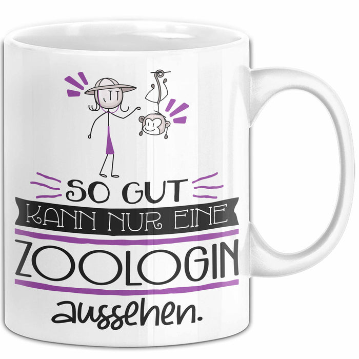 Zoologin Geschenk Tasse So Gut Kann Nur Eine Zoologin Aussehen Geschenkidee Geburtstag Weihnachten Lustig Weiß Trendation
