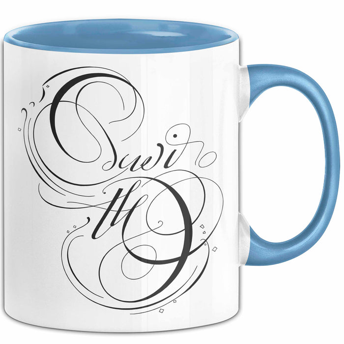 Kalligraf Tasse Geschenkidee für Handlettering Künstler Blau Trendation