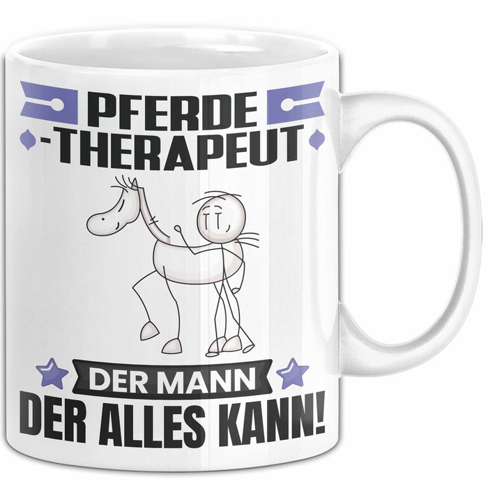 Pferdetherapeut Tasse Geschenk für Pferdetherapeut Der Mann Der Alles Kann Geschenkidee zum Geburtstag Weiß Trendation
