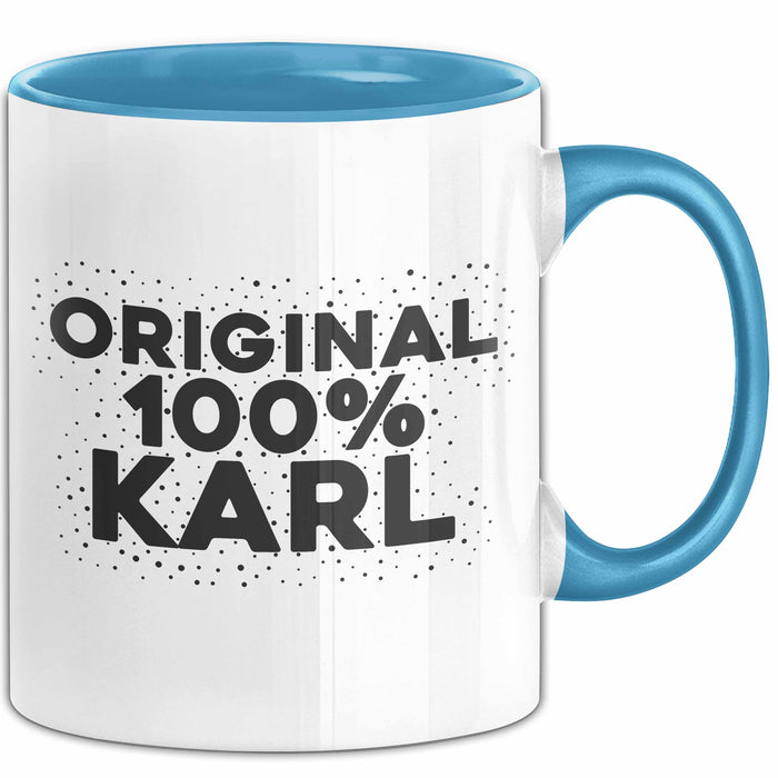 Karl Tasse Original 100% Karl Geschenk Blau Trendation