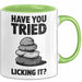 Geologie Liebhaber Geologe Tasse Geschenk Lustige Geschenkidee Spruch Hast Du Versucht Es Zu Lecken Grün Trendation