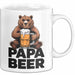 Papa Bier Tasse Geschenk Lustige Geschenkidee Spruch Weiß Trendation