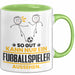 Fußballspieler Geschenk Tasse So Gut Kann Nur Ein Fußballspieler Aussehen Geschenkidee Kaffee-Becher Grün Trendation