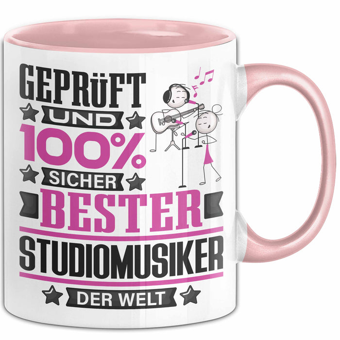 Studiomusiker Geschenk Lustiger Spruch für Studiomusiker Geschenkidee Bester Studiomusiker Der Welt Rosa Trendation