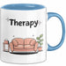 Therapeut Tasse Geschenk Lustige Geschenkidee Spruch Für Mentale Gesundheit Befürworter Blau Trendation