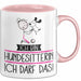 Geschenk für Hundesitterin Tasse Lustige Geschenkidee Geburtstag Ich Bin Hundesitterin Ich Darf Das Rosa Trendation