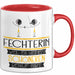 Fechterin Weil Es Keinen Schöneren Beruf Gibt Tasse Geschenk für Eine Fechterin Lustig Rot Trendation