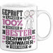 Schwippschwager Geschenk Lustiger Spruch für Schwippschwager Geschenkidee Bester Schwippschwager Der Welt Weiß Trendation