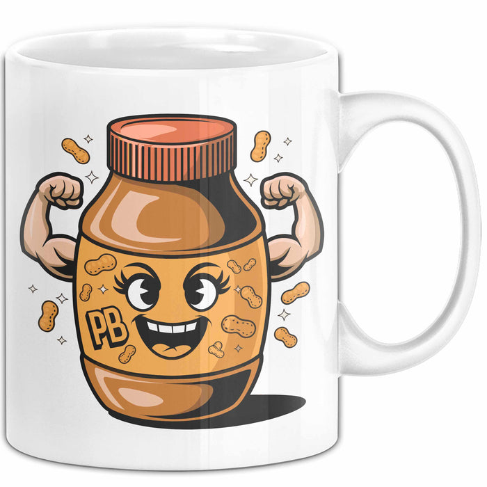 Nussbutter Fan Tasse Geschenkidee für Aufstrich Liebhaber Weiß Trendation
