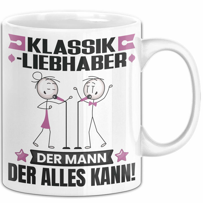 Klassikliebhaber Tasse Geschenk für Klassikliebhaber Der Mann Der Alles Kann Geschenkidee zum Geburtstag Weiß Trendation