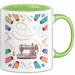 Näh Enthusiast Tasse Geschenk Lustige Geschenkidee Spruch Für Stich Liebhaber Grün Trendation