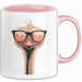 Strauß Vogel Sonnenbrille Tasse Geschenk Lustige Geschenkidee Spruch Rosa Trendation