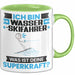 Wasserskifahrer Tasse Geschenk für Wasserskifahrer Geburtstag Lustiger Spruch Kaffee-Becher Was Ist Deine Superkraft Grün Trendation