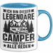 Camper Tasse Geschenk Wohnwagen Camping Geschenkidee Blau Trendation