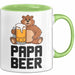 Papa Vatertag Tasse Becher Geschenk Lustige Geschenkidee Spruch Papa Bierbär Grün Trendation