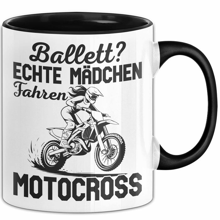 Motocross Tasse Geschenk Mädchen Frauen Balett Echte Mädchen Fahren Motocross Becher Trendation