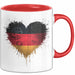 Deutschland Deutschlandflagge Herz Tasse Geschenk Lustige Geschenkidee Spruch Rot Trendation