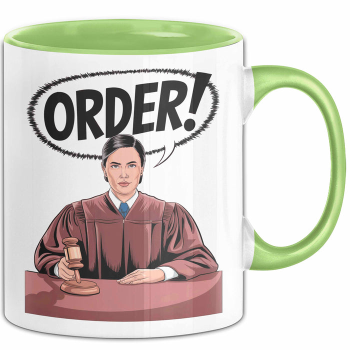 Richter Tasse Geschenk Lustige Geschenkidee Spruch Für Justiz Führungskräfte Grün Trendation