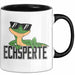 Reptil Leopardgecko Echse Tasse Geschenk Lustige Geschenkidee Spruch Echsperte Schwarz Trendation