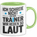 Fußballtrainer Fußballteam Tasse Geschenk Lustige Geschenkidee Spruch Ich Schreie Nicht Ich Bin Trainer Wir Reden So Laut Grün Trendation