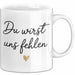 Büroarbeit Kollege Abschied Tasse Geschenk Lustige Geschenkidee Spruch Du Wirst Uns Fehlen Weiß Trendation