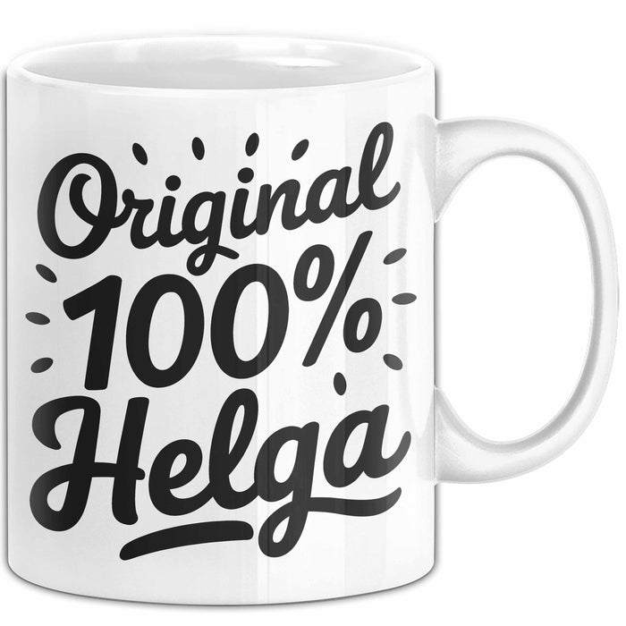 Helga Tasse Geschenk Original 100% Helga Geschenkidee Geburtstag Weiß Trendation