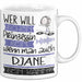 DJane Tasse Geschenk Spruch Wer Will Schon Prinzessin Sein Wenn Man Auch DJane Sein Kann Weiß Trendation