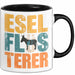 Eselbauer Esel Tier Tasse Geschenk Lustige Geschenkidee Spruch Esel Flüsterer Schwarz Trendation