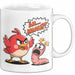 Regenwurm Vogel Tasse Geschenk Lustige Geschenkidee Spruch Ääh Miau Weiß Trendation