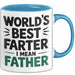 Vatertag Tasse Geschenk Worlds Best Farter I Mean Father Geschenkidee Papa Blau Trendation