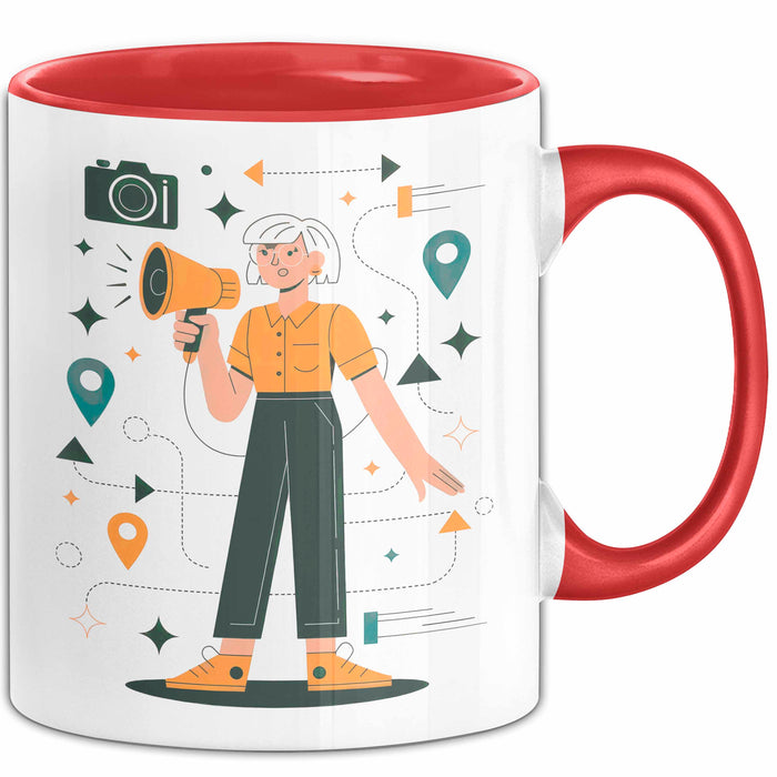 Reiseführer Tasse Geschenk Lustige Geschenkidee Spruch Für Reise Leiter Rot Trendation