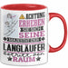 Langläufer Geschenk Tasse Lustiger Spruch Erheben Sie Sich Der Langläufer Betritt den Raum Rot Trendation