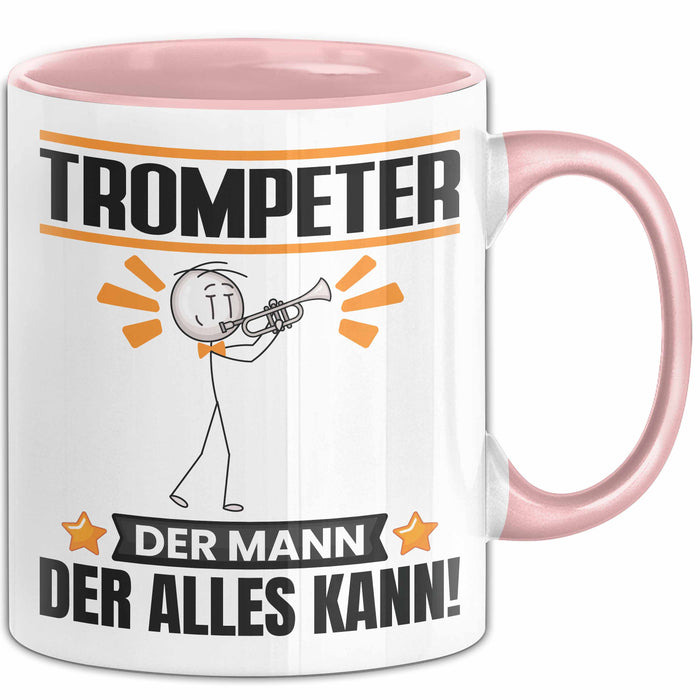 Trompeter Tasse Geschenk für Trompeter Der Mann Der Alles Kann Geschenkidee zum Geburtstag Rosa Trendation