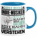 Indie-Musiker Geschenk Tasse Geschenkidee für Indie-Musiker Geburtstag Lustig Ich Bin Indie-Musiker Ich Kann Es Dir Erklären Aber Nicht Für Dich Verstehen Blau Trendation