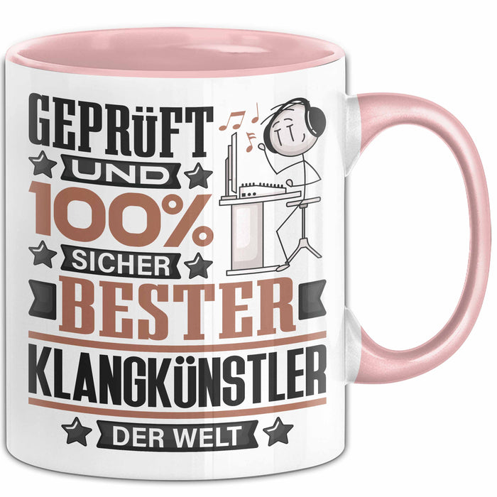Klangkünstler Geschenk Lustiger Spruch für Klangkünstler Geschenkidee Bester Klangkünstler Der Welt Rosa Trendation