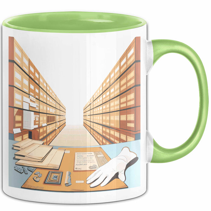 Archivar Tasse Geschenk Lustige Geschenkidee Spruch Für Akten Bewahrer Grün Trendation
