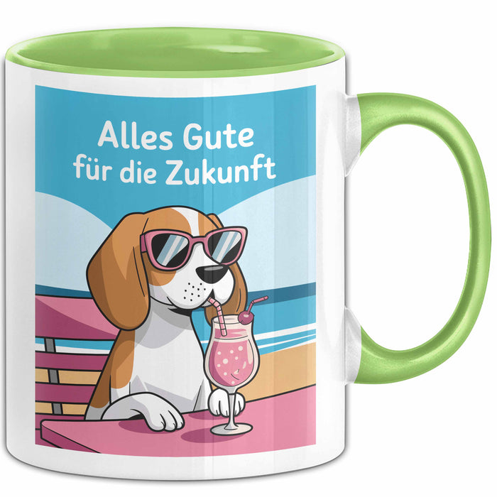 Büroarbeit Kollege Abschied Tasse Geschenk Lustige Geschenkidee Spruch Alles Gute Für Die Zukunft Grün Trendation