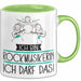 Geschenk für Rockmusikerin Tasse Lustige Geschenkidee Geburtstag Ich Bin Rockmusikerin Ich Darf Das Grün Trendation