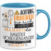 Haustier-Modedesignerin Tasse Geschenk Lustiger Spruch Bitte Erheben Sie Sich Seine Majestät Die Haustier-Modedesignerin Betritt Den Raum Blau Trendation