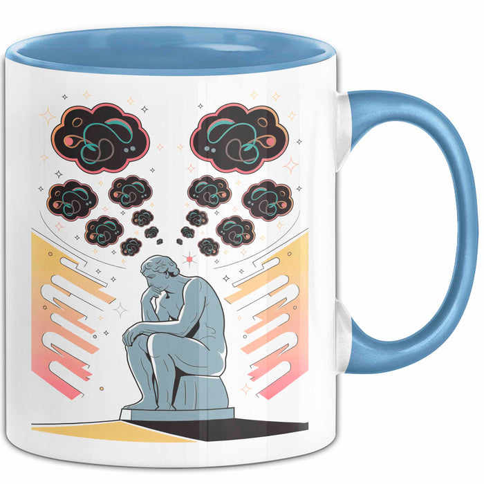 Philosoph Tasse Geschenk Lustige Geschenkidee Spruch Für Tief Denker Blau Trendation