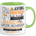 Katzencafégängerin Tasse Geschenk Lustiger Spruch Bitte Erheben Sie Sich Seine Majestät Die Katzencafégängerin Betritt Den Raum Grün Trendation