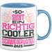 Schwiegervater Tasse Geschenk So Sieht Ein Richtig Cooler Schwiegerpapa Aus Becher Blau Trendation