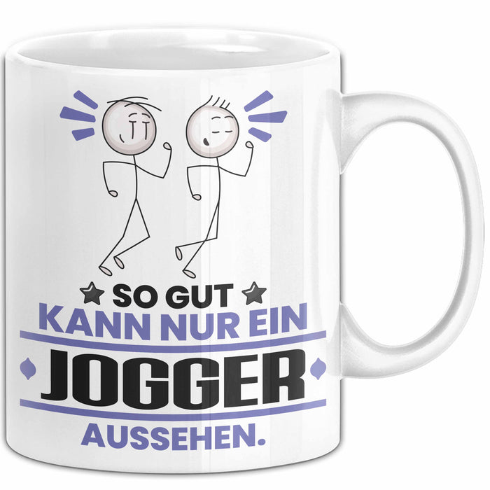 Jogger Geschenk Tasse So Gut Kann Nur Ein Jogger Aussehen Geschenkidee Kaffee-Becher Weiß Trendation
