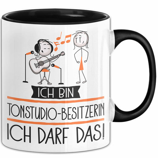 Geschenk für Tonstudio-Besitzerin Tasse Lustige Geschenkidee Geburtstag Ich Bin Tonstudio-Besitzerin Ich Darf Das Trendation