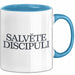 Lateinlehrer Unterricht Tasse Geschenk Lustige Geschenkidee Spruch Salvete Discipuli Blau Trendation