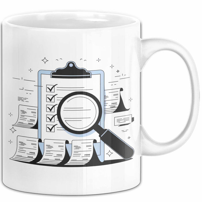 Wirtschaftsprüfer Tasse Geschenk Lustige Geschenkidee Spruch Für Detail Prüfer Weiß Trendation