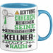 Kellner Geschenk Tasse Lustiger Spruch Erheben Sie Sich Der Kellner Betritt den Raum Blau Trendation