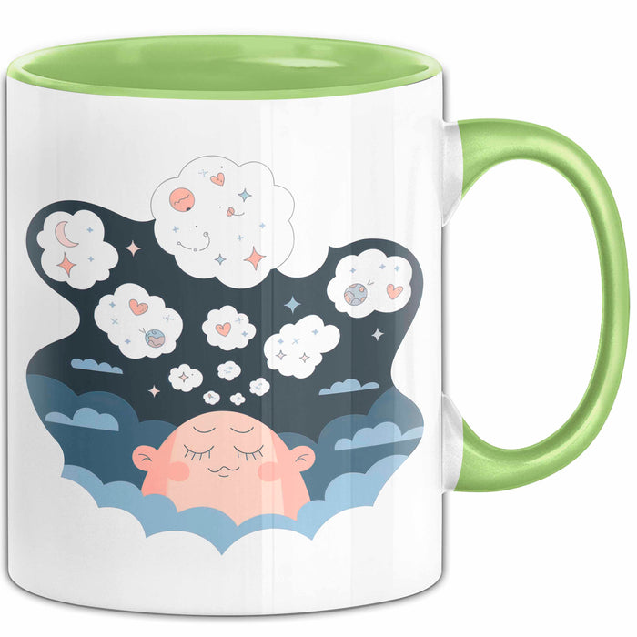 Tagträumer Tasse Geschenkidee für Fantasie Fan Grün Trendation