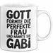 Gabi Tasse Geschenk Gott Formte Die Perfekte Frau Gabi Geschenkidee Weiß Trendation